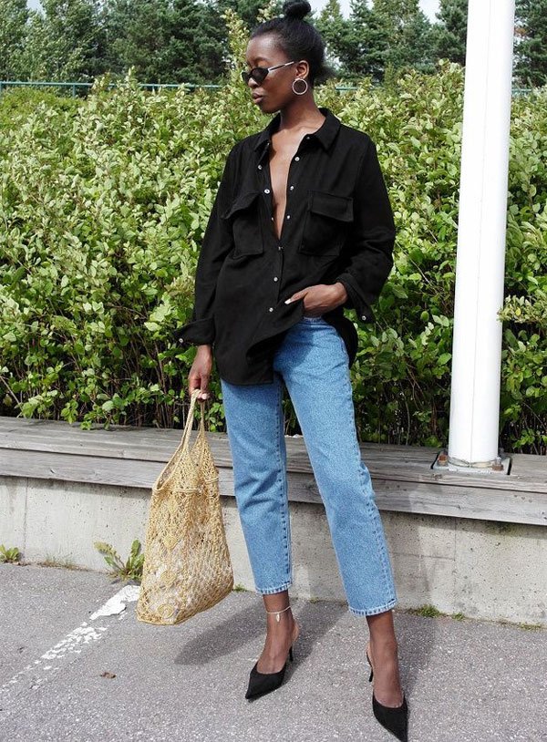 Sylvie Mus - camisa e calça - net bag - verão - street style