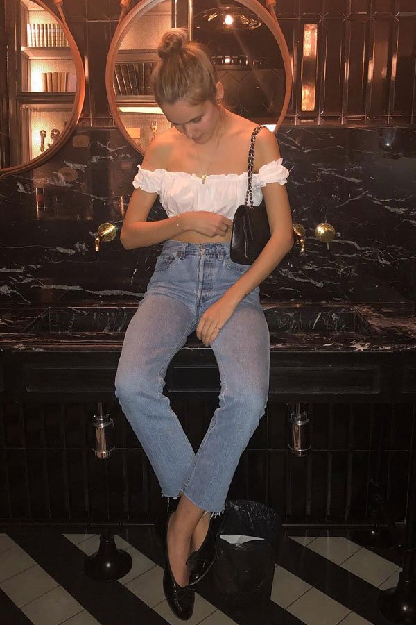 Lucia Cuesta - cropped e calça jeans - jeans mom - verão - street style