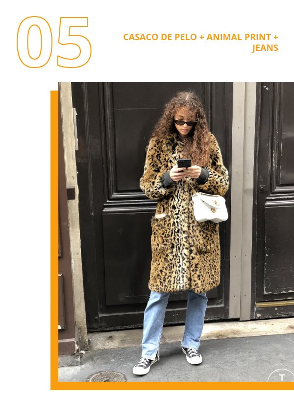 Modelo - Animal print - Casaco de Pelo - Inverno - Street Style