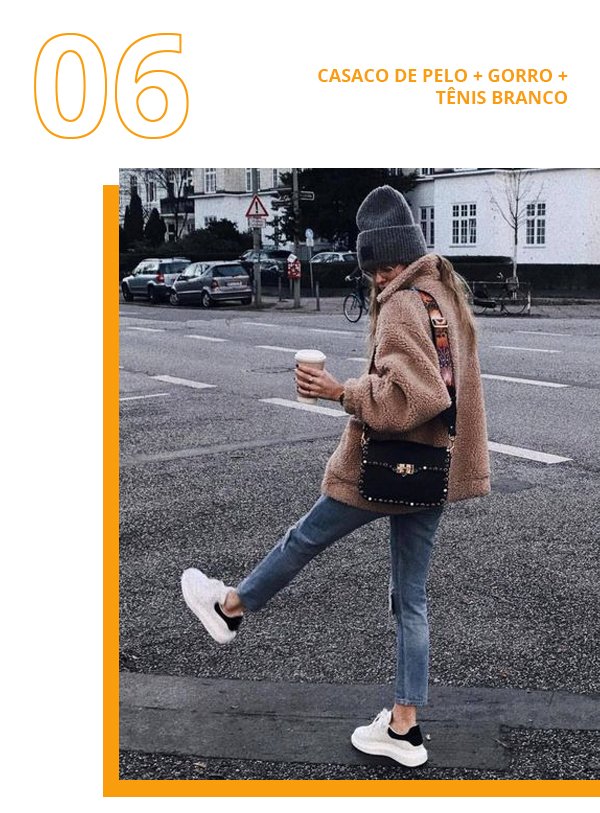 Modelo - Gorro - Casaco de Pelo - Inverno - Street Style