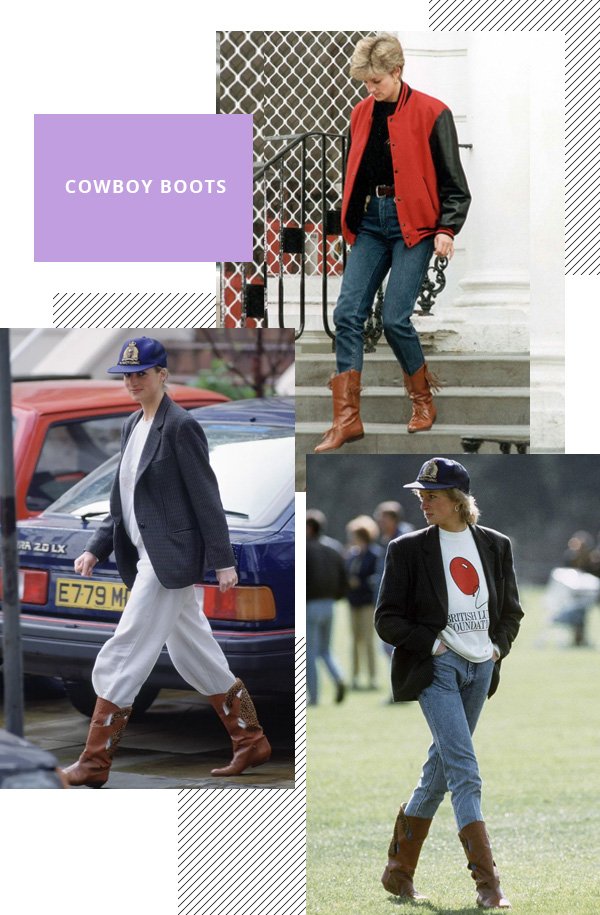 Lady Diana - cowboy boots - cowboy boots - inverno - street style