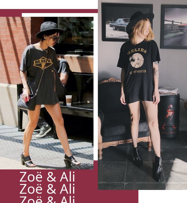 Zoë Kravitz, Ali Santos - camiseta e bota - Zoë Kravitz - inverno - street style