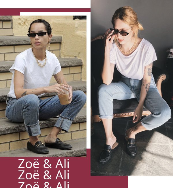 Zoë Kravitz, Ali Santos - camiseta e calça jeans - Zoë Kravitz - inverno - street style
