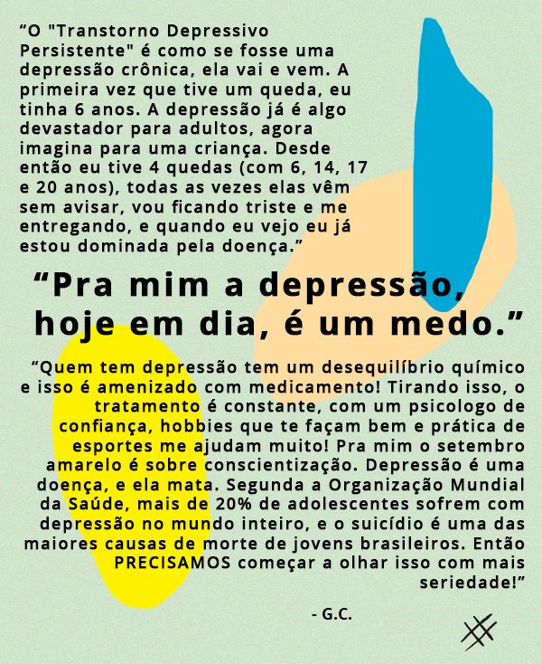 depoimento - depressão - setembro amarelo - depoimento - comportamento