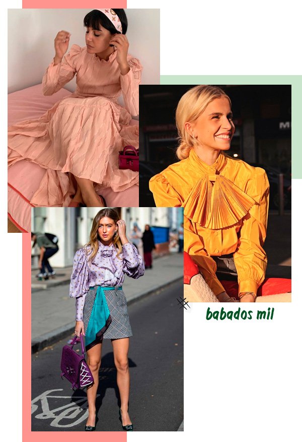 María Bernard, Caroline Daur, Emili Sindlev - camisa-babados - renascentista - verão - street-style