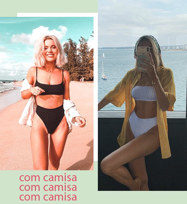 It girls - Beachwear - Com camisa - Verão - Street Style