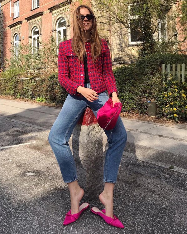 Trine Kjaer - jeans - rasteiras - verão - street-style