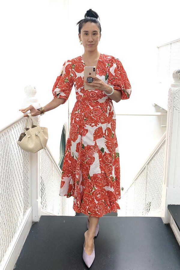 Eva Chen - vestido florido - vestidos - verão - street style