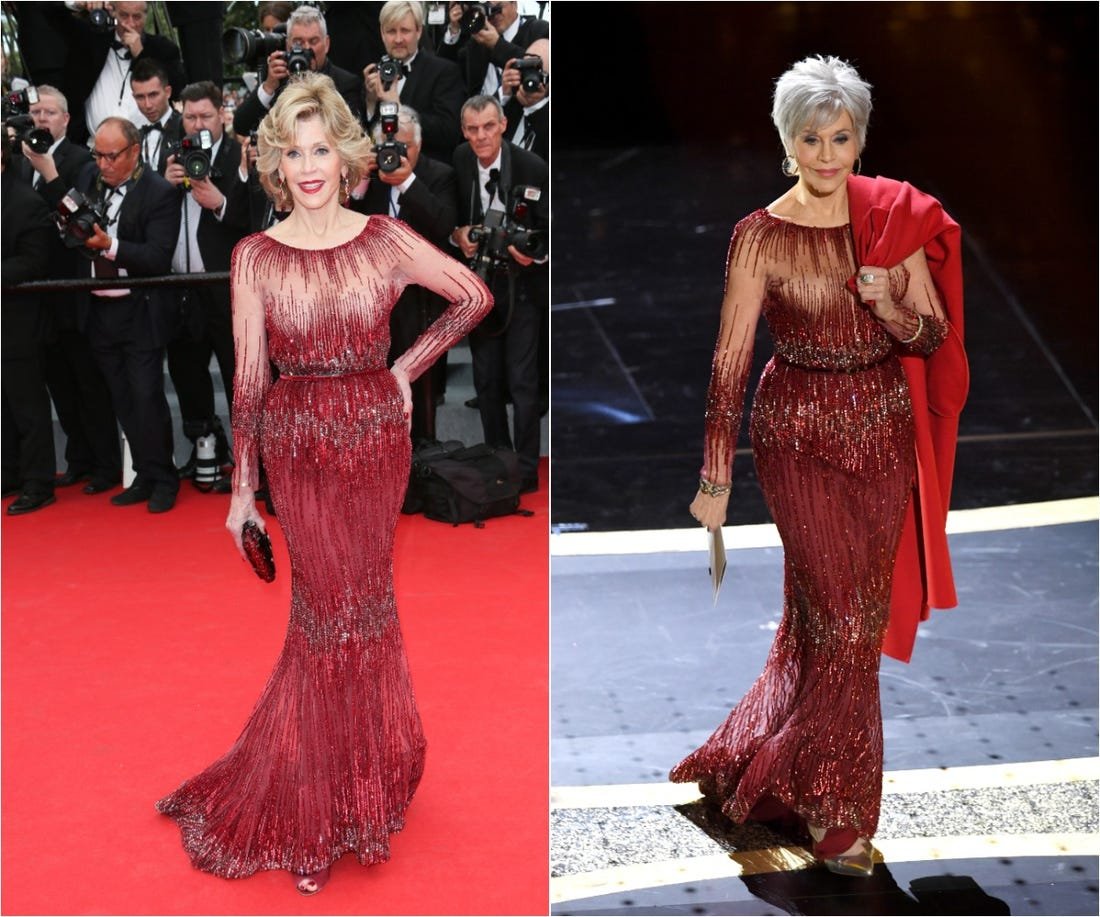 Jane Fonda - Vestido - Oscar  - Verão - Red carpet