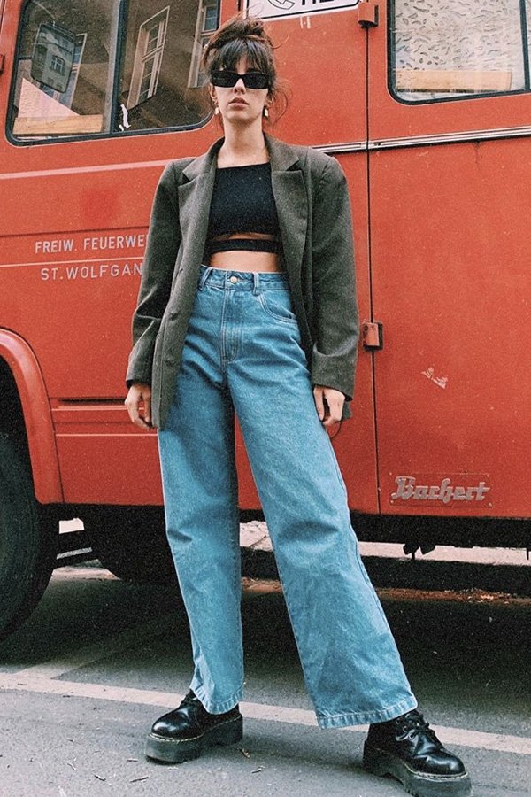 Debora Spanhol - grandpa - jeans - verão - street style
