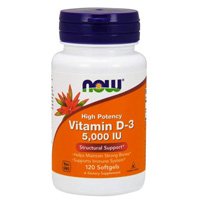 Vitamina D D-3 5000IU (120 SGels) Now Foods