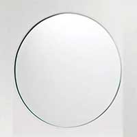 Espelho Multiuso Lapidado - 50 Cm - Redondo - Pendurador,Parafuso E Bucha