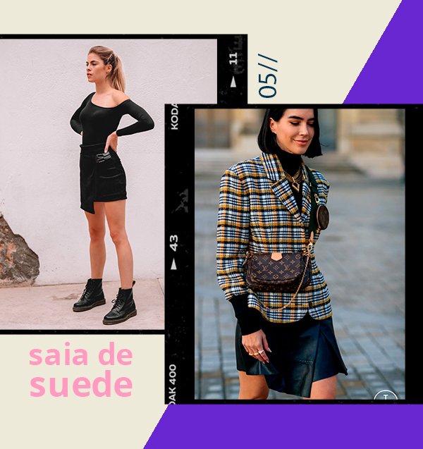 It girls - Saia suede - Essenciais do inverno - Inverno - Street Style - https://stealthelook.com.br