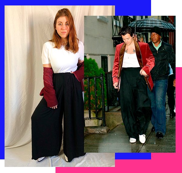 It girls - Calça wide leg - Harry Styles - Inverno - Street Style - https://stealthelook.com.br
