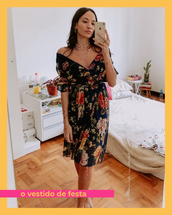 Jéssica Menasce - vestido-floral - floral - inverno - em-casa - https://stealthelook.com.br