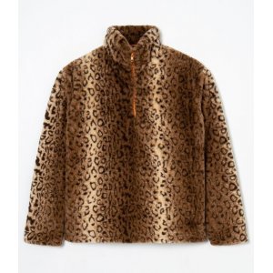 Blusão Gola Alta com Zíper Estampa Animal Print