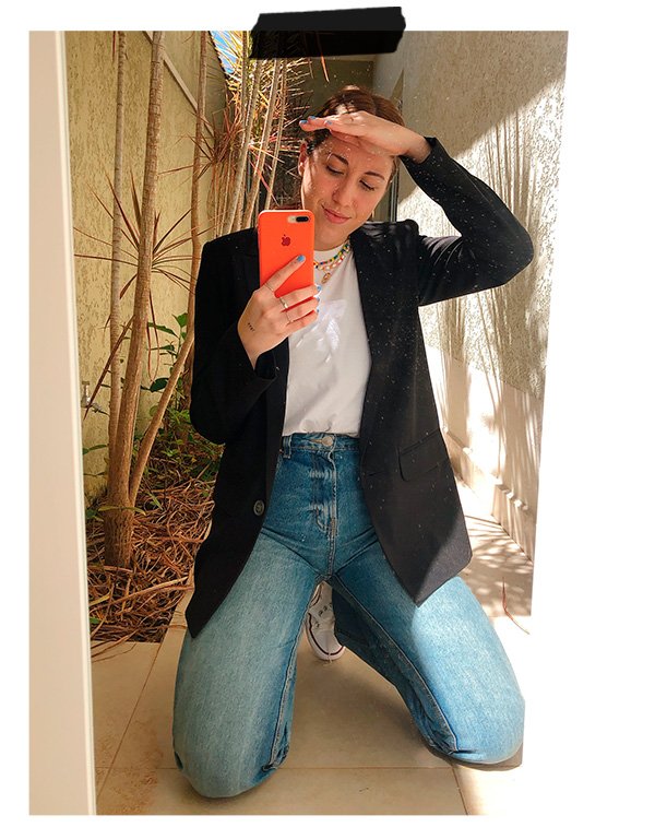 Giulia Coronato - Jeans - Alfaiataria - Inverno - Em casa - https://stealthelook.com.br