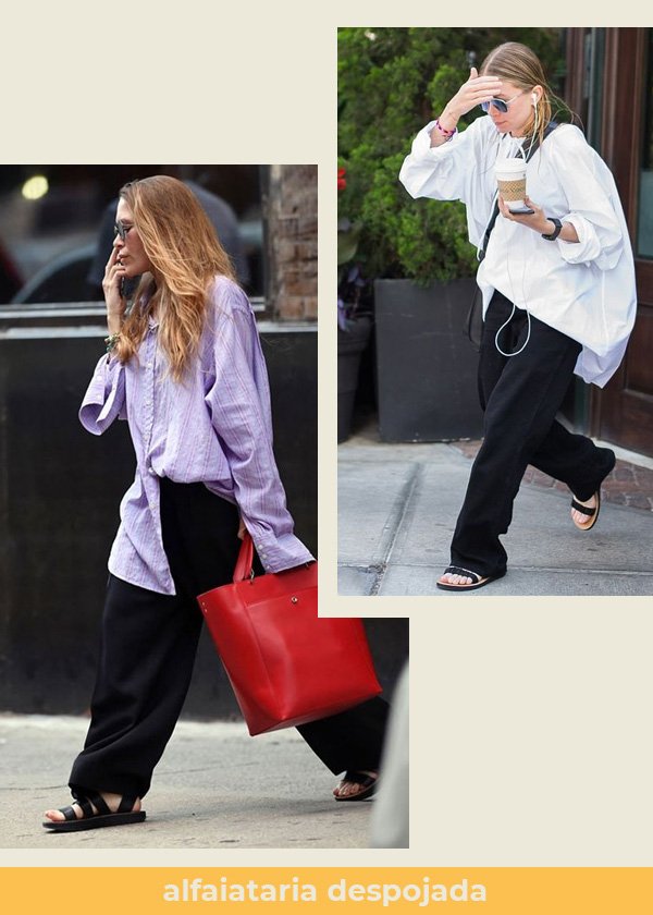 Ashley Olsen and Mary-Kate Olsen - gêmeas Olsen - olsen twins - verão - street style - https://stealthelook.com.br