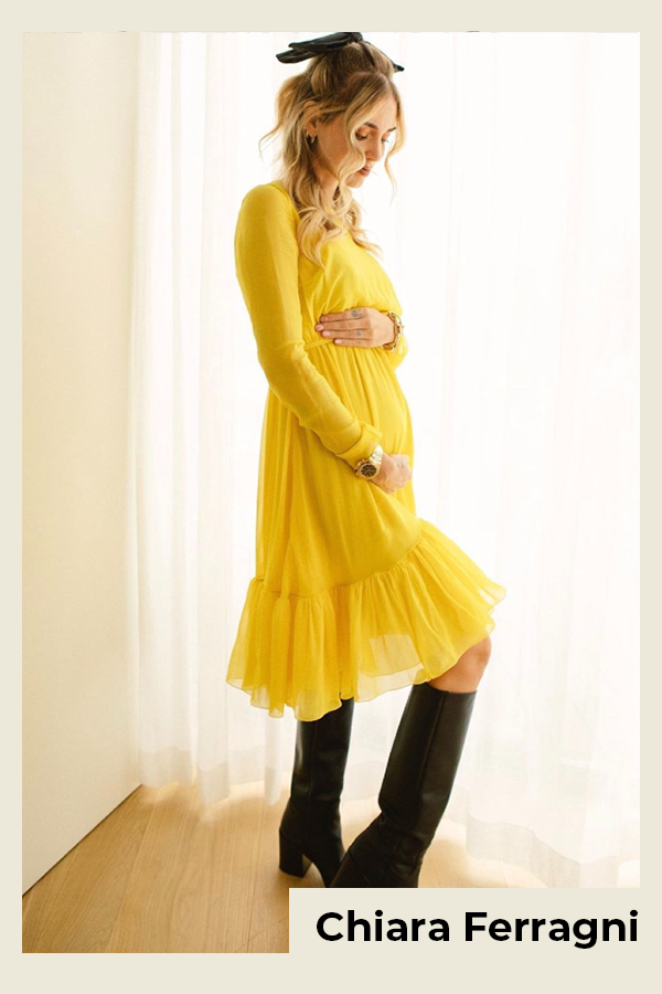 Chiara Ferragni - vestido - grávida - verão - Em casa - https://stealthelook.com.br