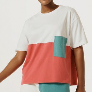 Blusa Feminina Color Block Com Bolso