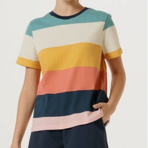 Blusa Feminina Listrada Color Block