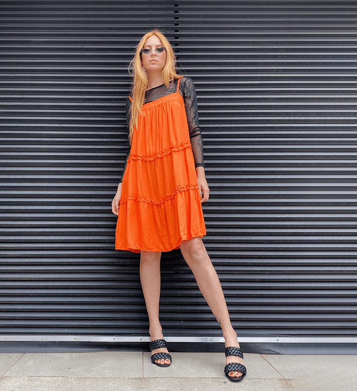 Aline Santos - vestido laranja - breezy dress - verão - street style - https://stealthelook.com.br