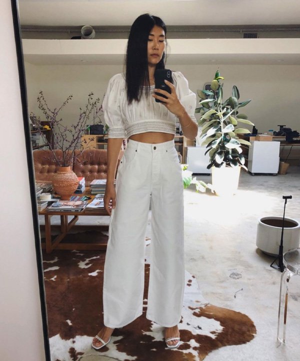 Monique Guerini - calça branca  - como usar calça branca  - verão - Em casa - https://stealthelook.com.br