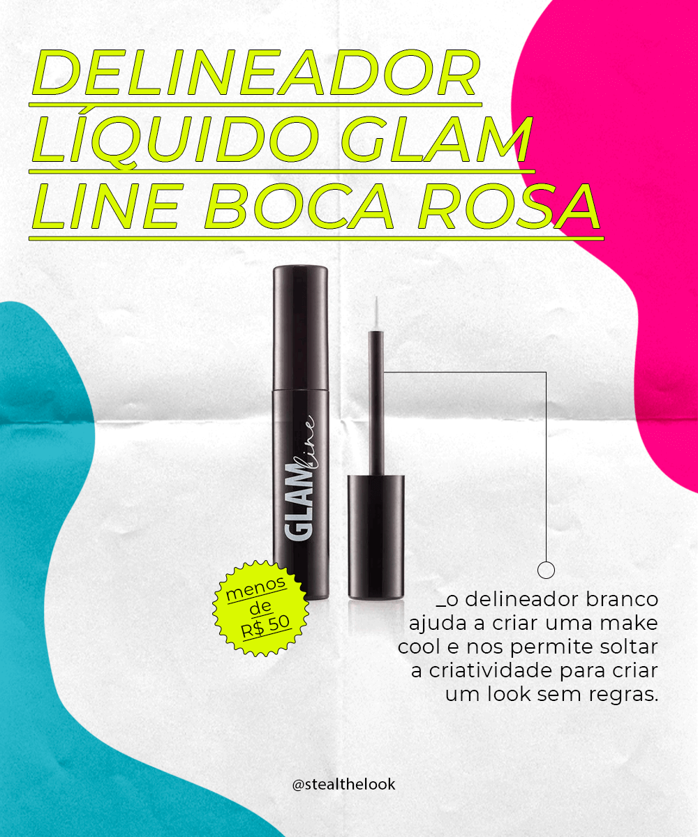 Delineador branco boca rosa  - delineador branco boca rosa - produtos de beleza - outono - brasil - https://stealthelook.com.br