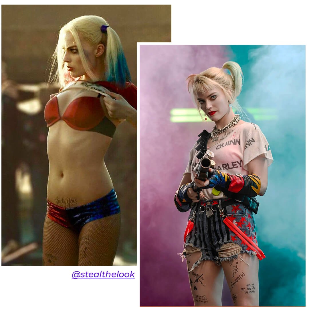 It girls - Harley Quinn - Mulheres no cinema - Verão - Red Carpet - https://stealthelook.com.br