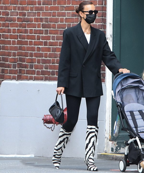 Irina Shayk - calça confortável - legging - outono - street style - https://stealthelook.com.br