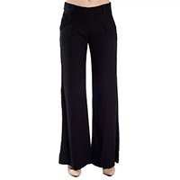 Calça Alfaiataria Flare Viscose Karin Feller Feminina - Preto