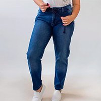 Calça Jogger Jeans Plus Size Feminina Alta Anticorpus - Única