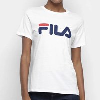 Camiseta Fila Basic Letter Feminina - Branco
