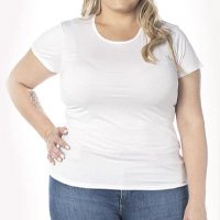 Camiseta Cora Básico Decote Redondo Modal Feminina - Branco