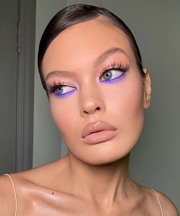 Nastya Egorova - make lilás - tendência de maquiagem - inverno - brasil - https://stealthelook.com.br