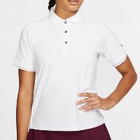 Camisa Polo Nike Court Essential Feminina - Branco+Preto