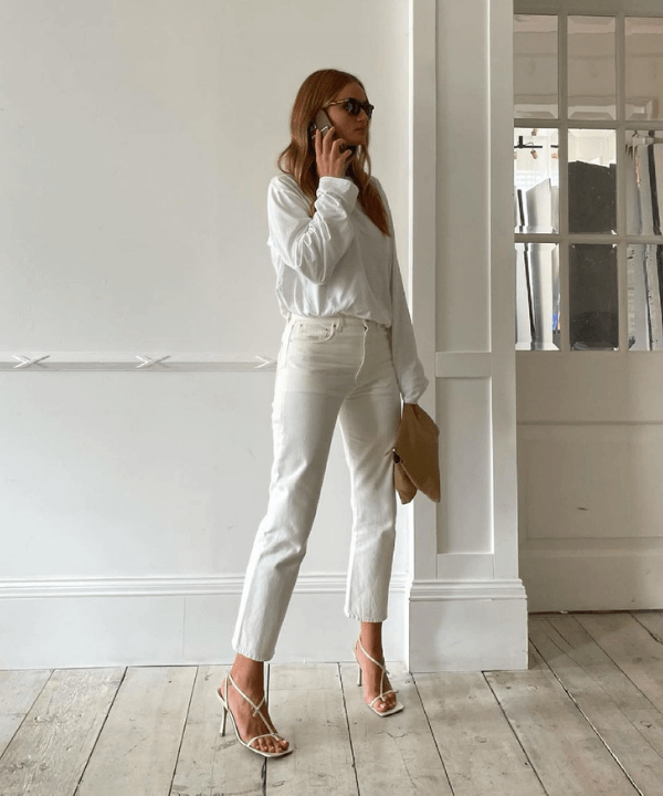 Rosie Huntington-Whiteley - Look monocromático  - como usar looks all white - Inverno  - Steal the Look  - https://stealthelook.com.br