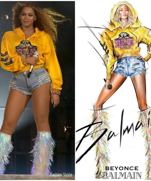 Beyoncé - Croqui - Balmain - Verão - Coachella - https://stealthelook.com.br