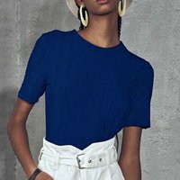 Pré- venda: Blusa Colcci Canelada Lisa Feminina - Azul