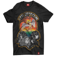 Camiseta Chemical Banda Led Zeppelin - Preto