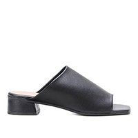 MULE SHOESTOCK BASIC SALTO BAIXO - PRETO