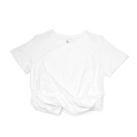 Tal Qual - Blusa Cropped Plus Size Trançado Malha Branco