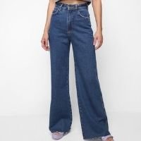 Calça Jeans Wide Lag Oh, Boy! Lisa Feminina - Azul