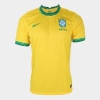 Camisa Seleção Brasil I 20/21 s/n° Torcedor Nike Masculina - Amarelo+Verde
