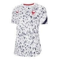 Camisa Seleção França Pré Jogo 20/21 Nike Feminina - Branco+Azul