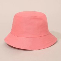 chapéu bucket hat de sarja unissex rosa - único