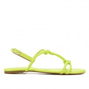 Rasteira Shoestock Color Tiras - Feminino - Amarelo