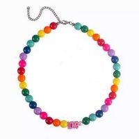 Conjunto colar e pulseiras colorful love - Colorido