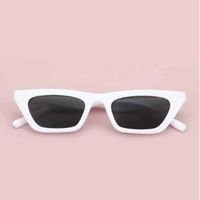 Óculos de Sol Quadrado Retangular Branco Cat Eye Gatinho UV400 - Sunone