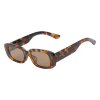 Óculos De Sol Khelf Oval Acetato MG1014 Feminino - Marrom+Preto